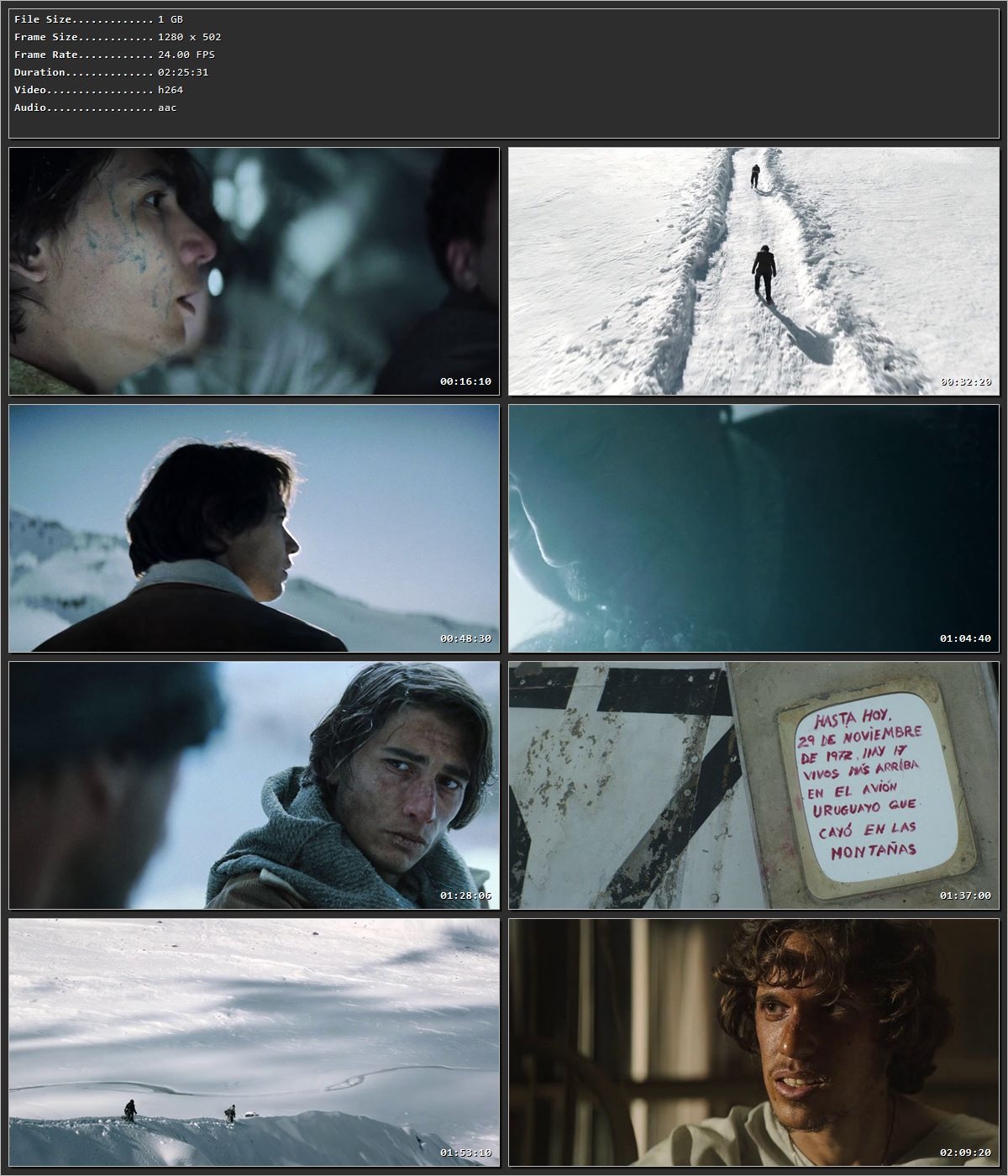 Society of the Snow 2023 Hindi Dual Audio HDRip 720p – 480p Screenshot